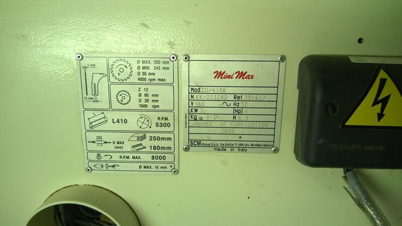 Used SCM Mini Max CU/410K