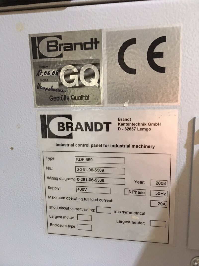 Used Brandt KDF660 Edgebander