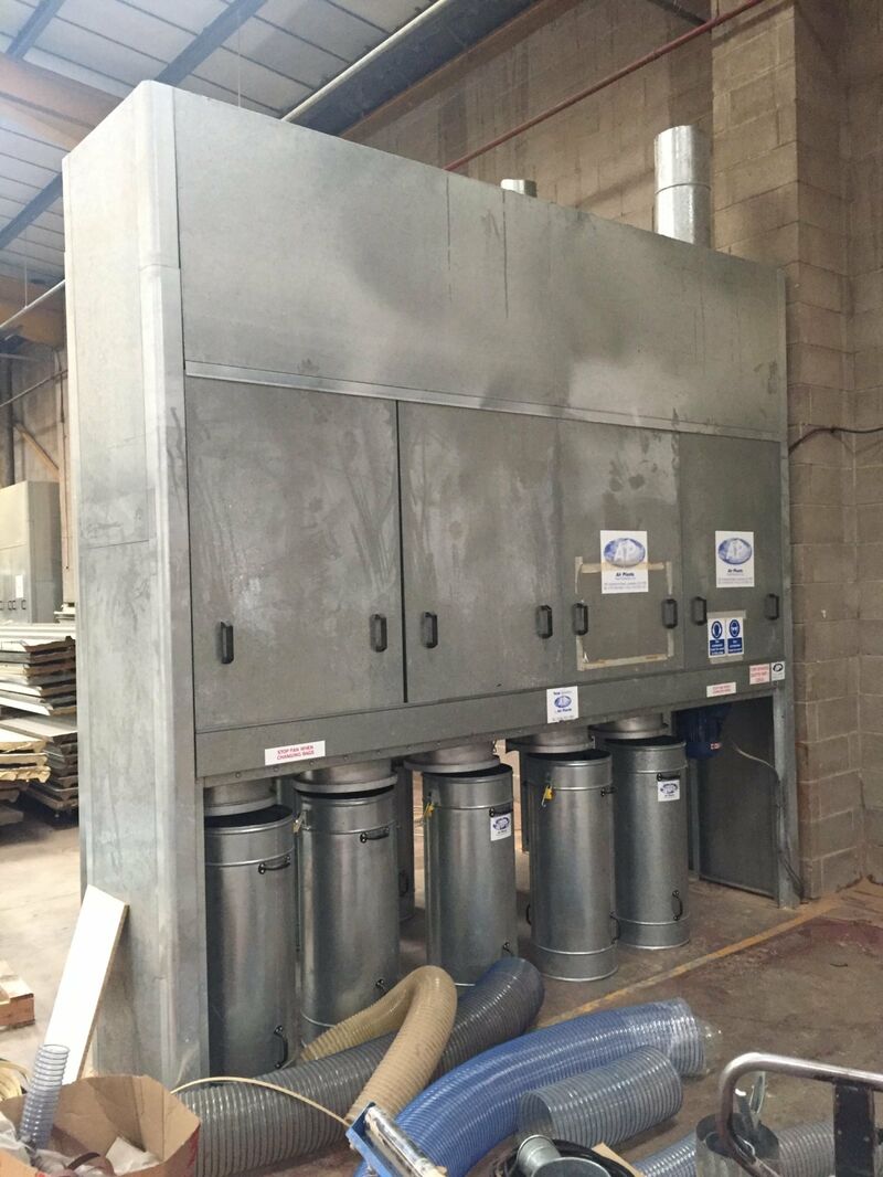 Used Air Plants 5 Bag Extraction Unit with Metal Bins
