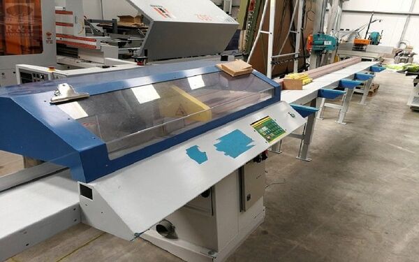 A photo of Used TigerStop 350 Upcut Saw with 4.8 Pusher