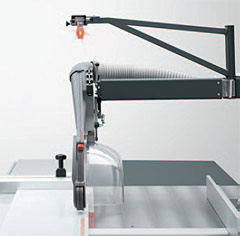 A photo of the laser cutting line marker