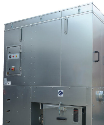 Inset view of an Modesta Compact Filter 160 dust extraction unit